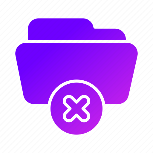 Folder, delete, cancel, data, storage, file icon - Download on Iconfinder