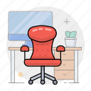 office, desk, chair, home, workplace