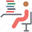 student arm chair, student arm chair with books, student in classroom, student on chair, student on swivel, student study, student with books 