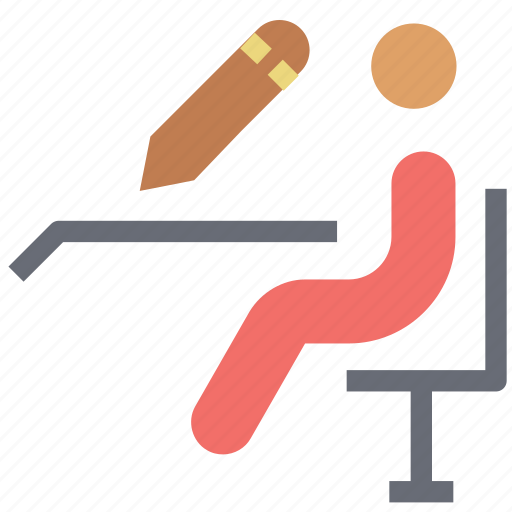 Chair, exam chair, office chair, student chair, student in classroom, student in examination hall, swivel chair icon - Download on Iconfinder