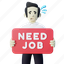 employee, need, jobless, depression, protest, recruitment, employment 