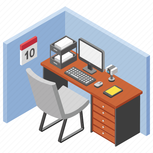 Employee table, manager cabin, office desk, project manager, workplace icon - Download on Iconfinder