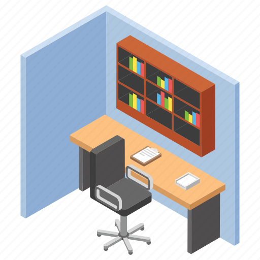 Book reading, bookshelf, library, office place, reading room, workplace icon - Download on Iconfinder