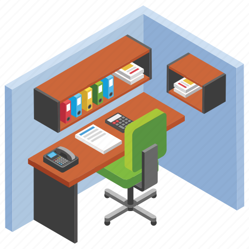 Employee desk, office area, office cabin, office desks, workplace icon - Download on Iconfinder
