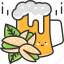 pistachio, alcoholic drink, beer mug, alcohol, snack 