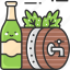 beer bottle, pub, barrel, alcohol, drink 