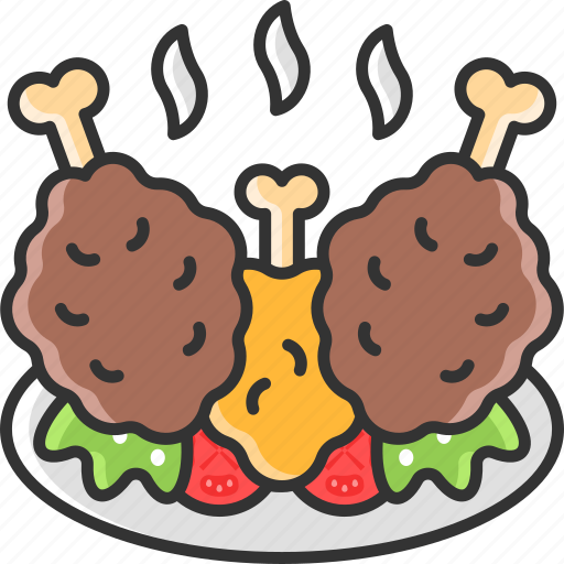 Fried chicken, chicken, food, roast chicken icon - Download on Iconfinder