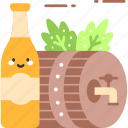 beer bottle, pub, barrel, alcohol, drink