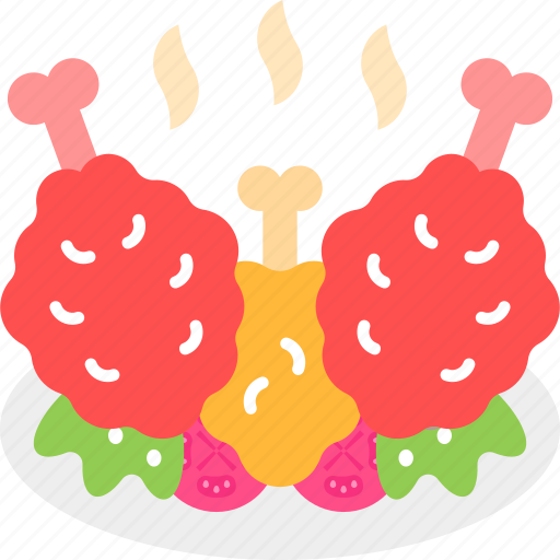 Fried chicken, chicken, food, roast chicken icon - Download on Iconfinder