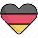 love, heart, germany, national, flag, country, nation