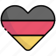 love, heart, germany, national, flag, country, nation 