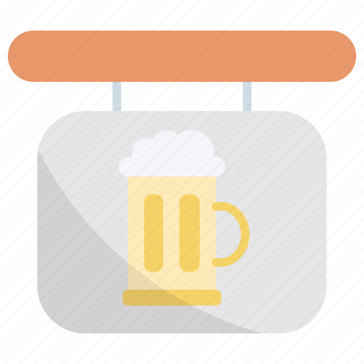 Signboard, beer, alcohol, bar, pub, drink, restaurant icon - Download on Iconfinder