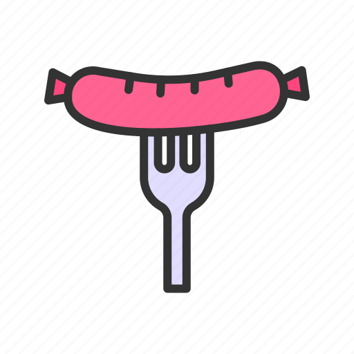 - sausage on fork, sausage, bbq, food, barbecue, meal, meat icon - Download on Iconfinder