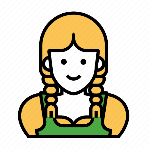 Oktoberfest, bavarian, dirndl, traditional, tyrolean, woman, girl icon - Download on Iconfinder