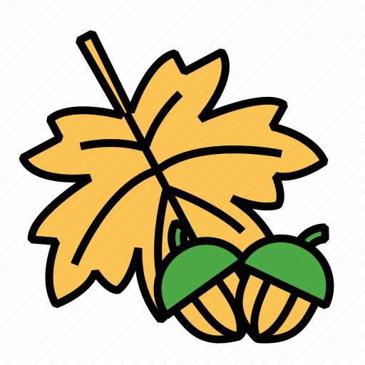 Oktoberfest, maple, autumn, foliage, leaf, nature, acorn icon - Download on Iconfinder