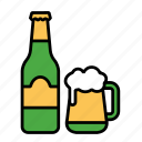 oktoberfest, alcohol, beer, beverage, drink, mug, foam, bottle, glass 