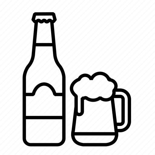 Alcohol, beer, beverage, drink, mug, foam, bottle icon - Download on Iconfinder