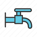 faucet, metal, pipe, stream, tap, water, white 