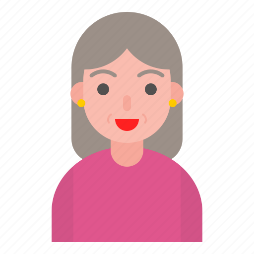 Aunty, avatar, female, older, woman icon - Download on Iconfinder