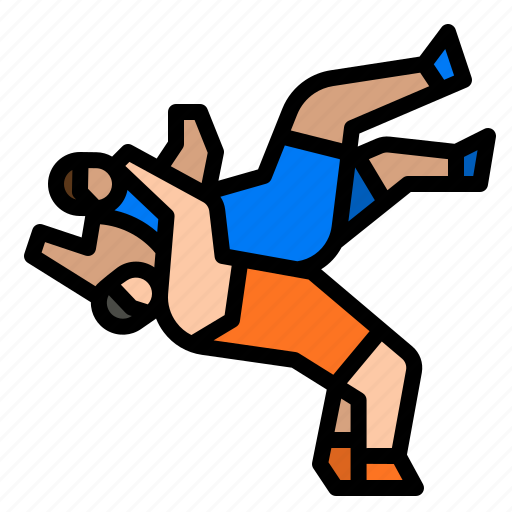 Wrestler, fight, wrestling, sport, olympic icon - Download on Iconfinder