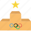 ceremony, medal, olympics, podium, award, winner 