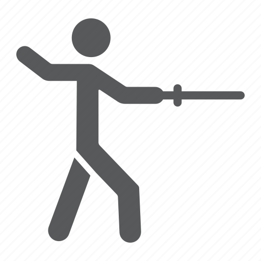 Action, fencer, fencing, fighting, man, sport icon - Download on Iconfinder