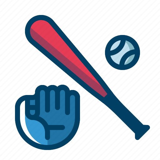 Baseball, softball, bat, glove icon - Download on Iconfinder