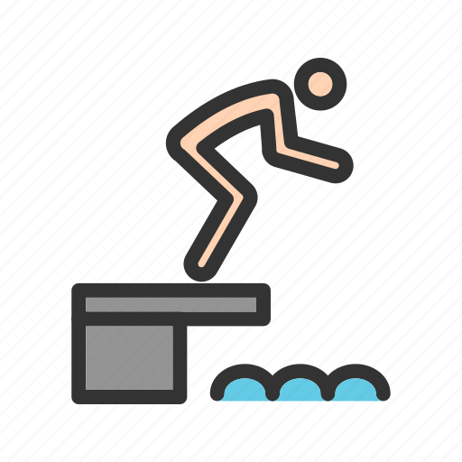 Blue, diving, olympic, people, pool, race, swimming icon - Download on Iconfinder