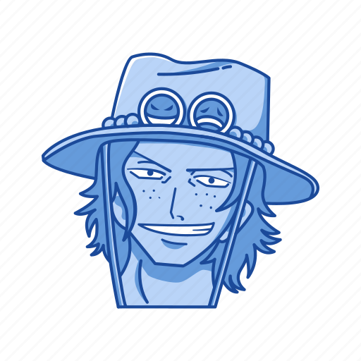 Anime, cartoons, fictional character, fire fist ace, one piece, pirate, portgas d. ace icon - Download on Iconfinder