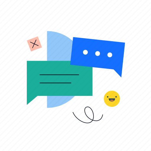 Chatting, messages, bubble, chat, sms, communication, talk illustration - Download on Iconfinder