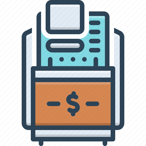 Atm, automated teller machine, cash machine, cashpoint, automated, transaction, withdrawal icon - Download on Iconfinder