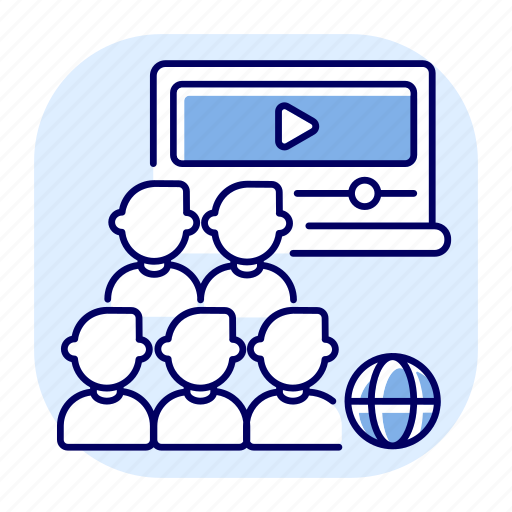 Online group, meeting, e learning, webinar icon - Download on Iconfinder