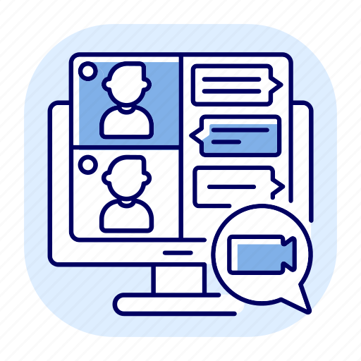Online conference, video call, meeting, communication icon - Download on Iconfinder