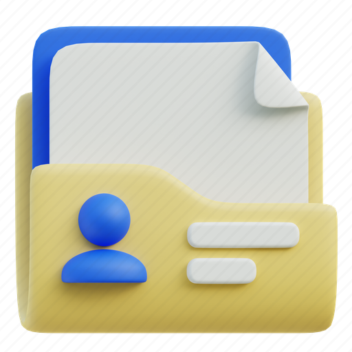 File, folder, directory, archive, profile, biography, document icon - Download on Iconfinder