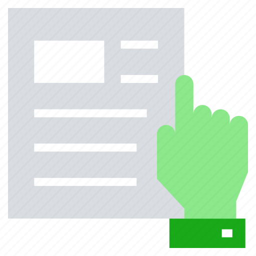 Education, hand, paper, read, report, school icon - Download on Iconfinder