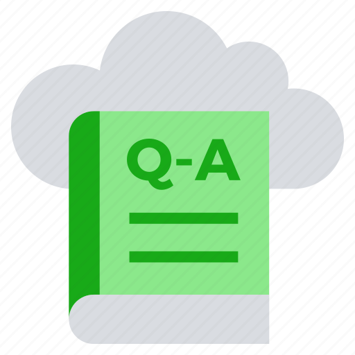 Book, cloud, education, online education, question answer book, school, study icon - Download on Iconfinder