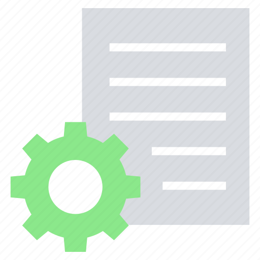 Document, education, gear, page, paper, setup, sheet icon - Download on Iconfinder