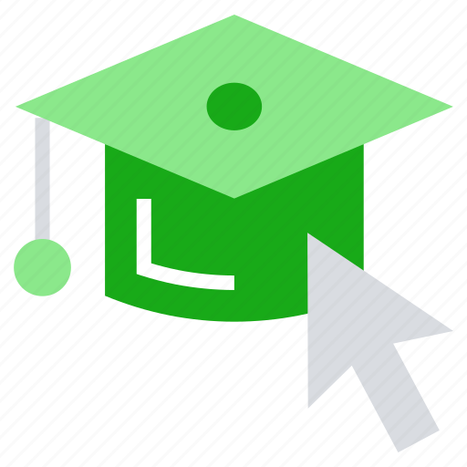 Arrow, diploma, education, graduation cap, internet, online education icon - Download on Iconfinder
