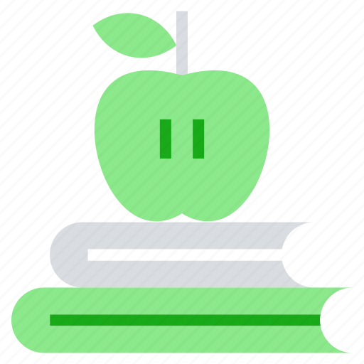 Apple, books, education, knowledge, learn, literature, study icon - Download on Iconfinder