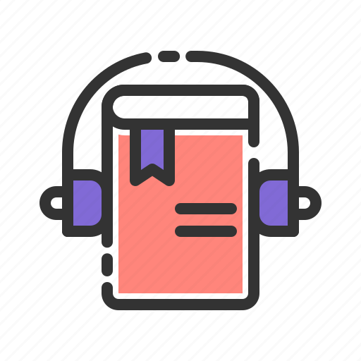 Audio book, book, education, elearning, headphone, online, study icon - Download on Iconfinder