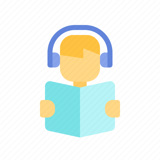 Book, elearning, headphone, learning, online, student, study icon - Download on Iconfinder