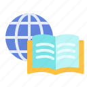 book, elearning, globe, online learning, study