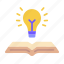 idea, bulb, book, knowledge, ideas, education, online 