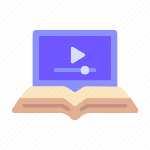 Online, video, book, tutorials, learning, knowledge, education icon - Download on Iconfinder