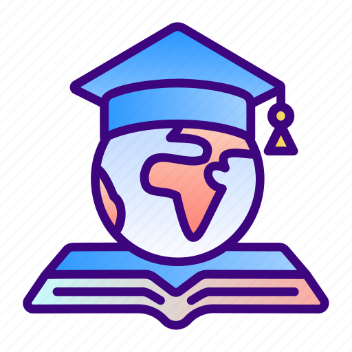 Graduation, cap, book, world, online, learning, education icon - Download on Iconfinder