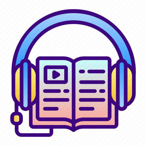 Headphone, music, book, lesson, audio, online, education icon - Download on Iconfinder