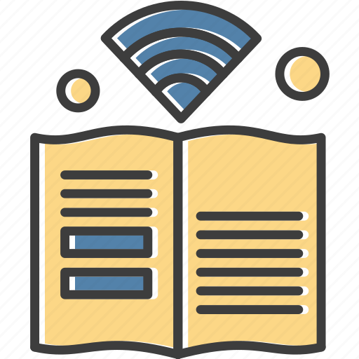 Book, education, open, read, wifi icon - Download on Iconfinder