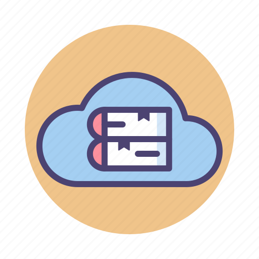 Cloud, library, cloud library, e library, e-library, online library icon - Download on Iconfinder