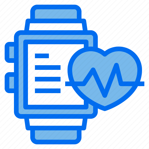 Smartwatch, heart, rate, healthcare, online, medical icon - Download on Iconfinder