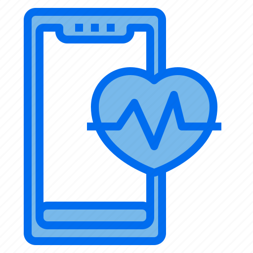 Smathphone, heart, rate, healthcare, online, medical, technology icon - Download on Iconfinder